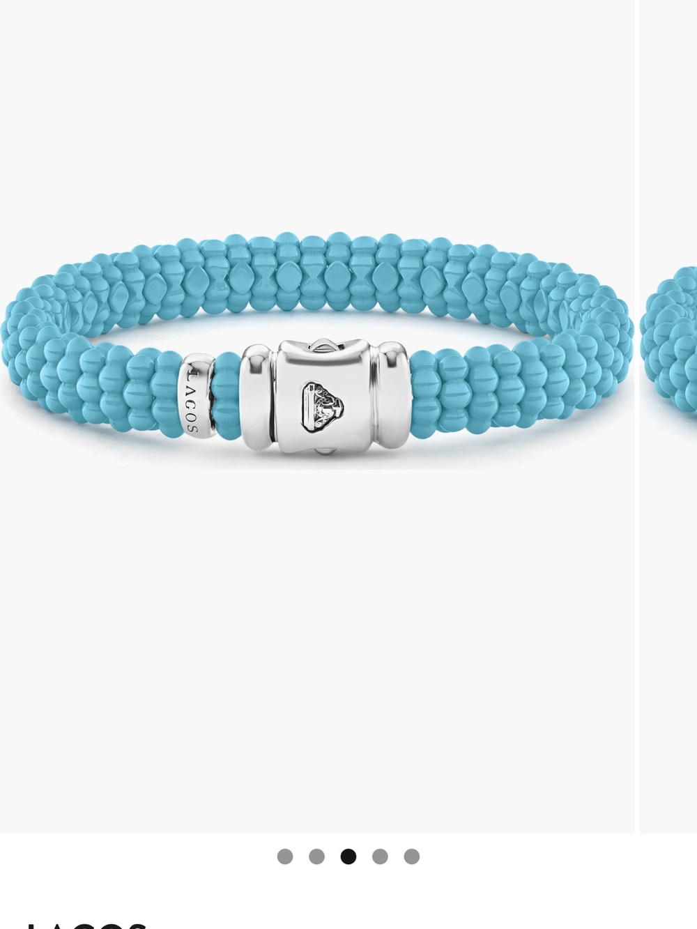 LAGOS Seafoam Blue Ceramic Rope Bracelet